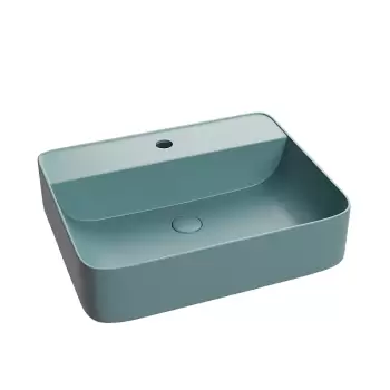 Lavoar baie pe blat verde mat cu ventil inclus Foglia, Golar imagine