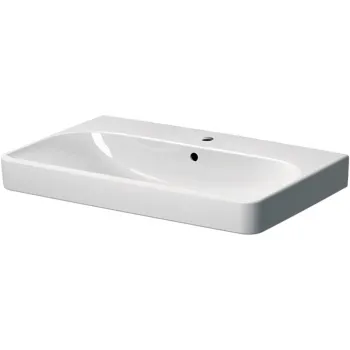 Lavoar baie pe mobilier alb 90 cm, dreptunghiular, Smyle Square Geberit imagine