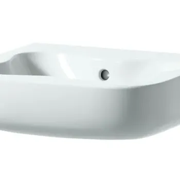 Lavoar baie pentru copii 45x41 cm, alb, semirotund, Laufen Florakids imagine