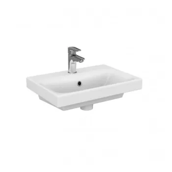 Lavoar baie pentru mobilier alb lucios 80 cm Cersanit Moduo imagine