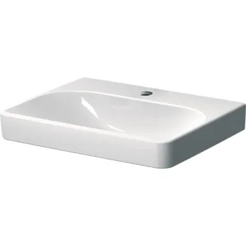 Lavoar baie suspendat alb 60 cm, dreptunghiular,  fara preaplin, Geberit Smyle Square imagine