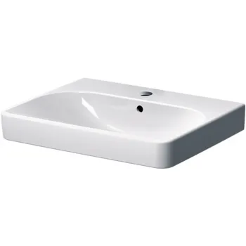Lavoar baie suspendat alb 60 cm, dreptunghiular, Geberit Smyle Square imagine