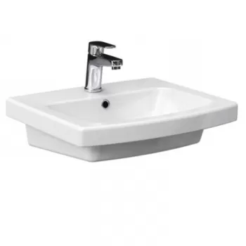 Lavoar baie suspendat alb lucios 50 cm Cersanit Easy imagine