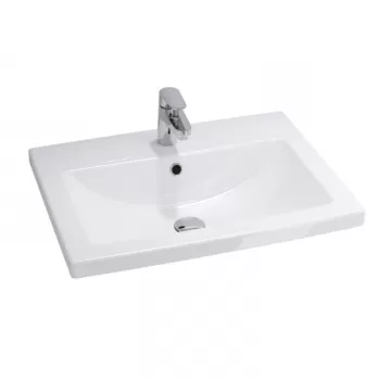 Lavoar baie suspendat alb lucios 60 cm, dreptunghiular, Cersanit Como imagine
