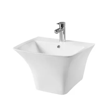 Lavoar baie suspendat Fluminia Menad New cu preaplin, 53 cm, alb lucios imagine