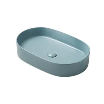 Lavoar baie verde turcoaz mat montaj pe blat 60 cm, Adelais Foglia imagine