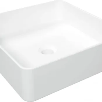 Lavoar ceramic, montare blat, 40.5x40.5 cm, alb, Deante Square imagine