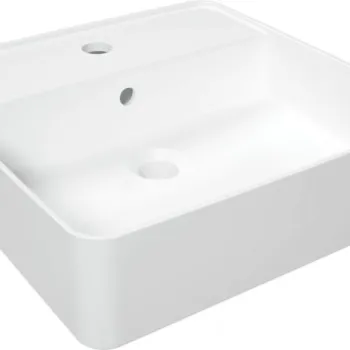 Lavoar ceramic, montare blat, 42x42 cm, alb, Deante Square imagine