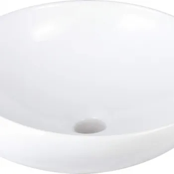 Lavoar ceramic, montare blat, asimetric, 41x41 cm, alb, Deante Alpinia imagine