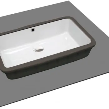 Lavoar ceramic, montare sub blat, 50x30 cm, alb, Deante Temisto imagine