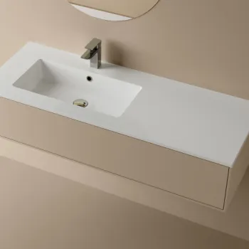 Lavoar din compozit 121 x 46 cm, cu orientare dreapta, Foglia Expo imagine