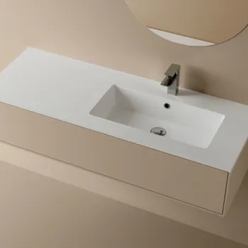 Lavoar din compozit 121 x 46 cm, cu orientare stanga, Foglia Expo imagine