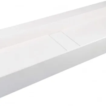 Lavoar din granit, capac scurgere, montare blat, 100x40 cm, alb, Deante Blur imagine