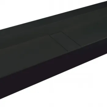 Lavoar din granit, capac scurgere, montare blat, 100x40 cm, negru, Deante Blur imagine