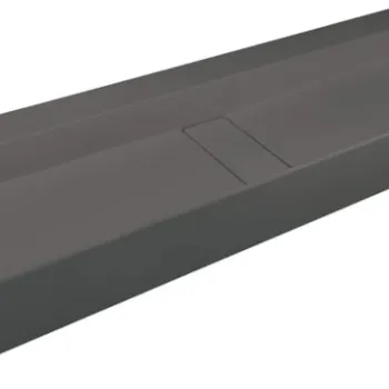 Lavoar din granit, capac scurgere, montare blat, 120x40 cm, antracit, Deante Blur imagine