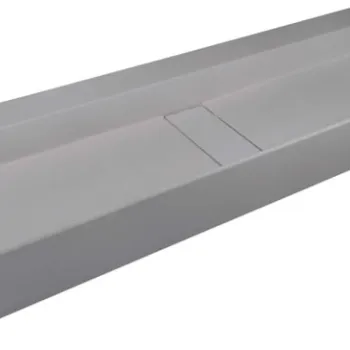 Lavoar din granit, capac scurgere, montare blat, 120x40 cm, gri, Deante Blur imagine