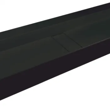 Lavoar din granit, capac scurgere, montare blat, 120x40 cm, negru, Deante Blur imagine