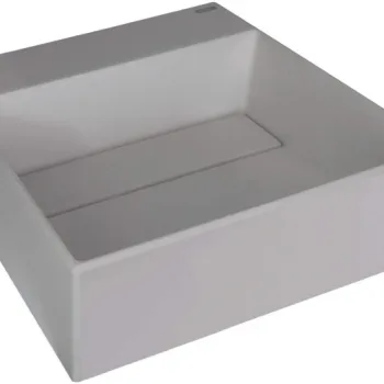Lavoar din granit, capac scurgere, montare blat, 40x40 cm, gri, Deante Correo imagine