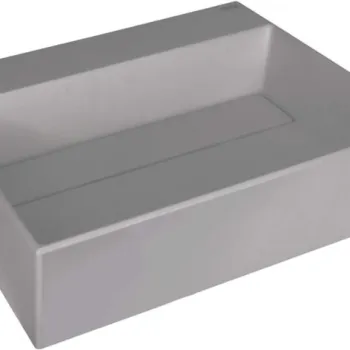 Lavoar din granit, capac scurgere, montare blat, 50x40 cm, gri, Deante Correo imagine