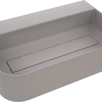 Lavoar din granit, capac scurgere, montare blat, 60.5x40.5 cm, gri, Deante Arnika imagine