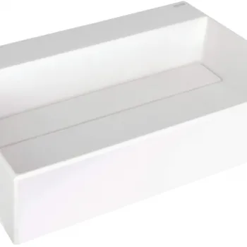 Lavoar din granit, capac scurgere, montare blat, 60x40 cm, alb, Deante Correo imagine