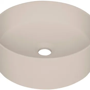 Lavoar din granit, montare blat, 36x36 cm, bej, Deante Silia imagine