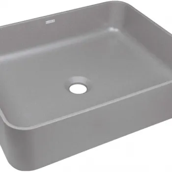 Lavoar din granit, montare blat, 50x40 cm, gri, Deante Temisto imagine