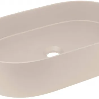 Lavoar din granit, montare blat, 55x35 cm, bej, Deante Silia imagine
