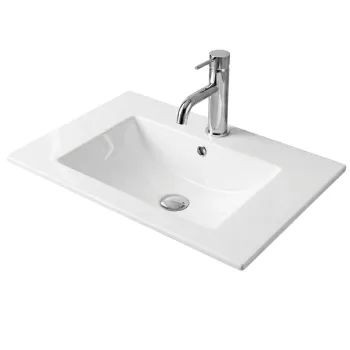 Lavoar dreptunghiular, alb, lucios, ceramica sanitara, 72A 46,5 cm, REA imagine