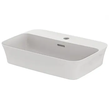 Lavoar dreptunghiular, montaj pe blat, alb, 55x38 cm, cu preaplin, Ideal Standard Ipalyss imagine