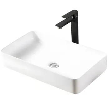 Lavoar dreptunghiular Rea Denis, alb lucios, 61,5 x 35 cm imagine