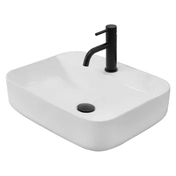 Lavoar dreptunghiular Rea Martina, alb lucios, 51,5 x 41 cm imagine