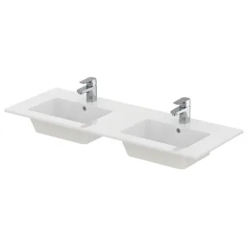 Lavoar dublu incastrat alb 122 cm, dreptunghiular, Ideal Standard Tempo imagine