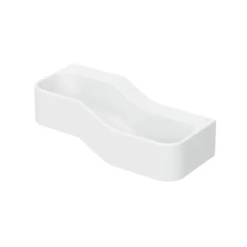 Lavoar dublu pentru copii, alb alpin, 90x39 cm, stanga, fara preaplin, fara orificiu pentru baterie, Geberit Bambini imagine