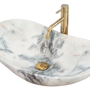 Lavoar efect granit pe blat Rea Royal Granit Mat 60 cm imagine