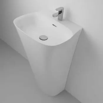 Lavoar freestanding, alb, din compozit, 85 cm, Marmite Paglia imagine