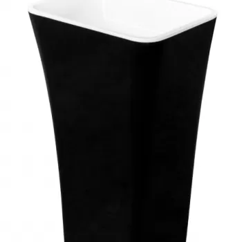 Lavoar freestanding compozit mineral DuraBe, negru alb, Besco BlackWhite imagine