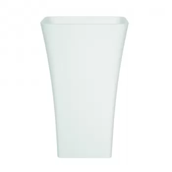 Lavoar freestanding dreptunghiular din compozit, culoare alb Besco Assos imagine