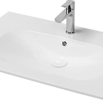 Lavoar incastrat 101 cm cu preaplin, alb lucios, Isvea Infinity imagine