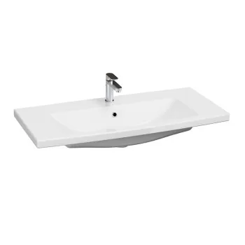 Lavoar incastrat alb 100 cm, dreptunghiular, Cersanit Como imagine