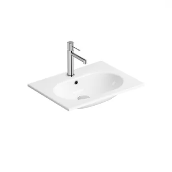 Lavoar incastrat alb 60 cm, dreptunghiular, Cersanit Zen imagine