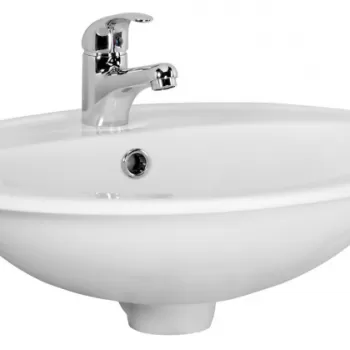 Lavoar incastrat Cersanit Calla 54 cm, oval, alb imagine