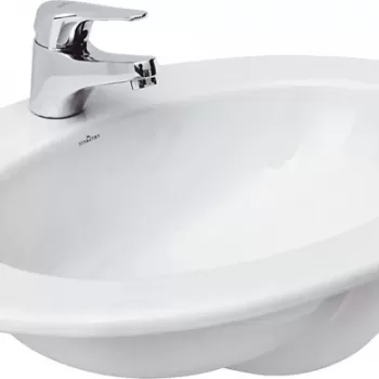Lavoar incastrat Cersanit Gamma, oval, alb imagine