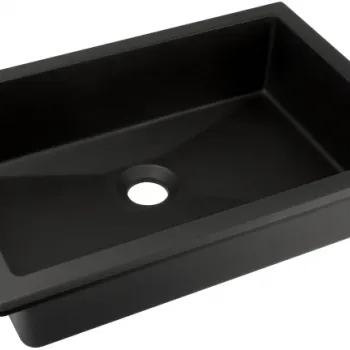 Lavoar incastrat compozit negru Deante Correo, dreptunghiular, 50 cm imagine