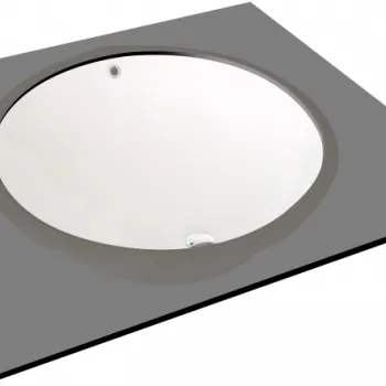 Lavoar incastrat Deante Alpinia, oval, 43 cm, alb lucios imagine