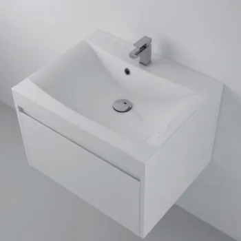 Lavoar incastrat din compozit, 60 x 48 cm, alb lucios, dreptunghiular,  Foglia Lucia imagine