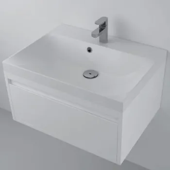 Lavoar incastrat din compozit, dreptunghiular, alb lucios, 61 x 46.4 cm, Foglia Modulo imagine