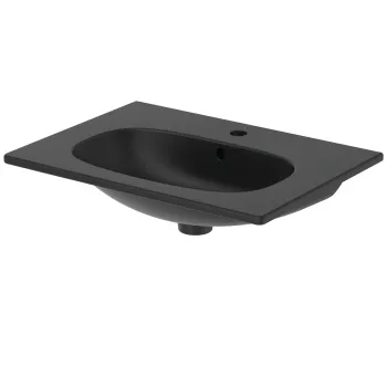 Lavoar incastrat negru mat 63 cm, dreptunghiular, Ideal Standard Tesi imagine