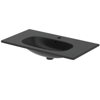Lavoar incastrat negru mat 83 cm, dreptunghiular, Ideal Standard Tesi imagine