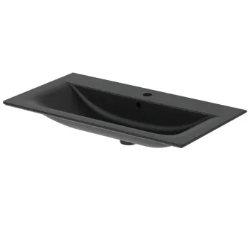 Lavoar incastrat negru mat 84 cm, dreptunghiular, Ideal Standard Connect Air imagine